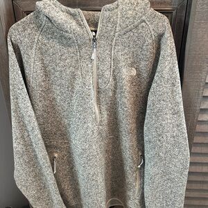 Women's North Face Crescent Hooded Pullover Half-Zip Sweater